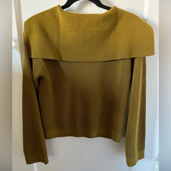 Sézane Claudio sweater, olive green, S - Picture 3 of 7
